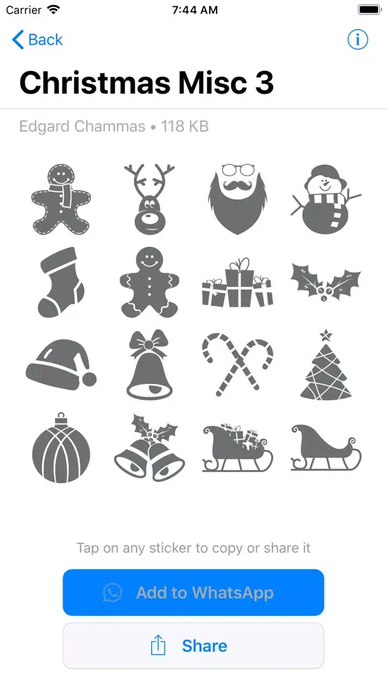 Ảnh chụp màn hình của Xmas Stickers, Merry Christmas