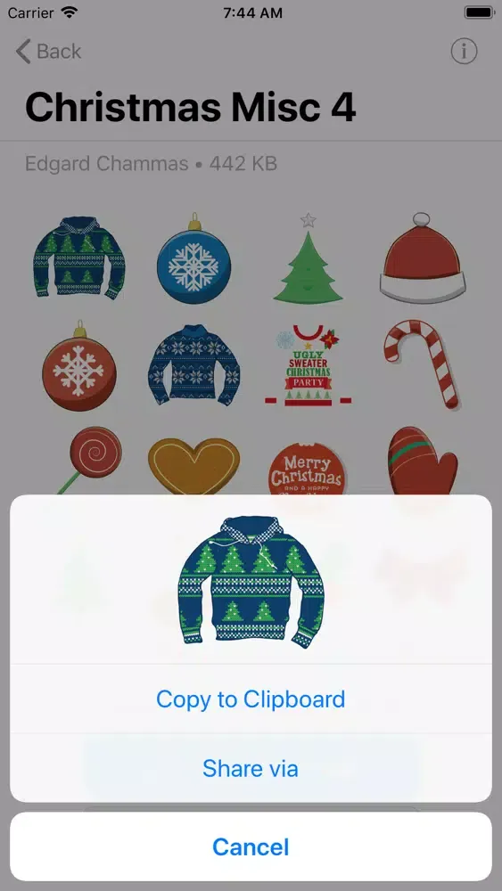 Ảnh chụp màn hình của Xmas Stickers, Merry Christmas