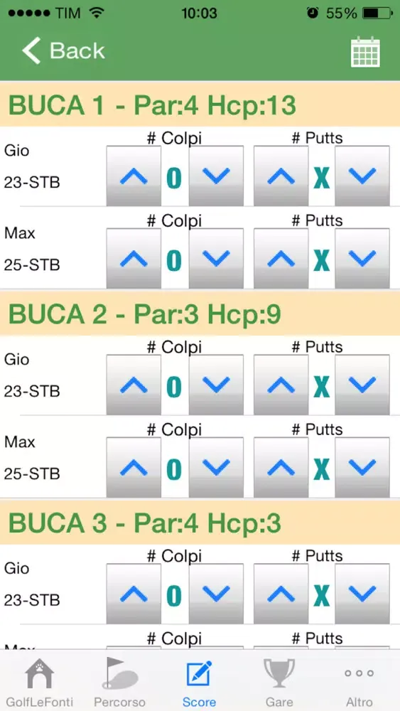 Screenshot di GolfLeFonti