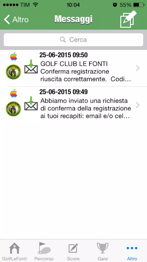 Tangkapan layar GolfLeFonti
