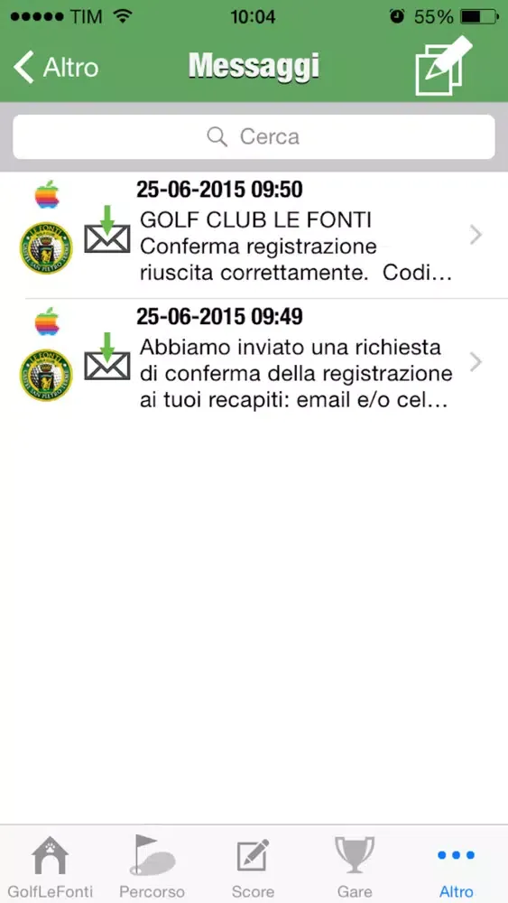 Screenshot di GolfLeFonti