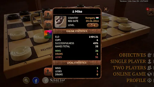Tangkapan skrin Checkers Online Elite