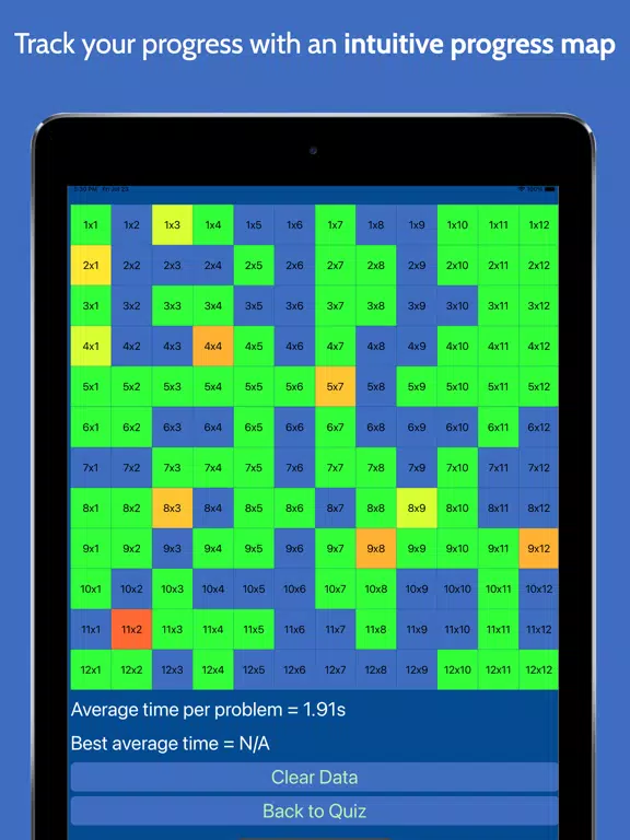 Multiplication Facts Fast iPad 應用截圖