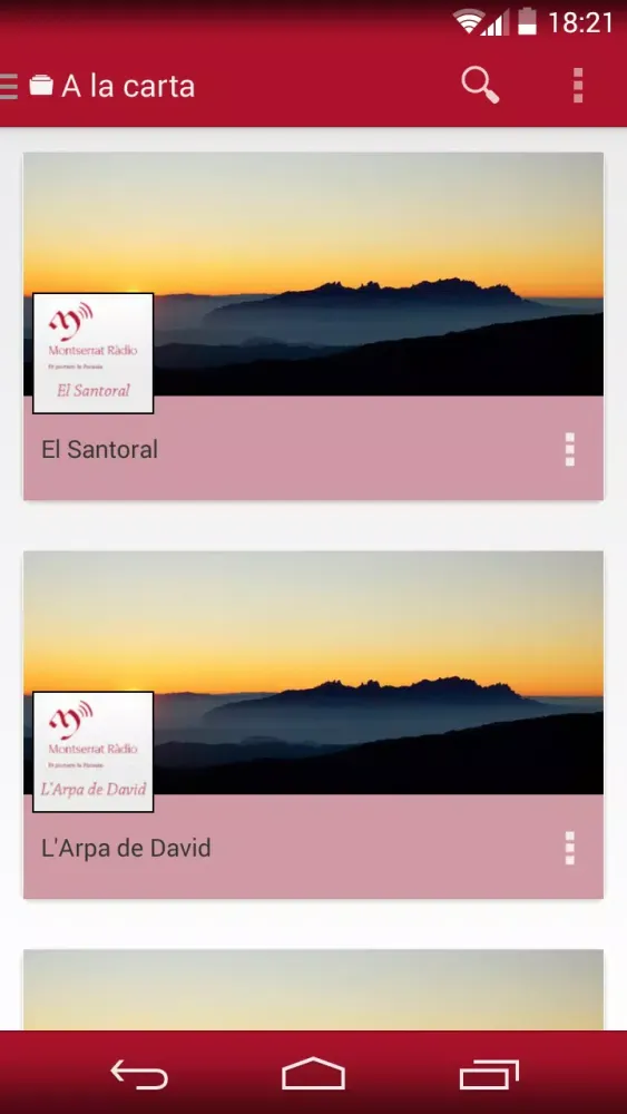 Capturas de tela do Montserrat Ràdio
