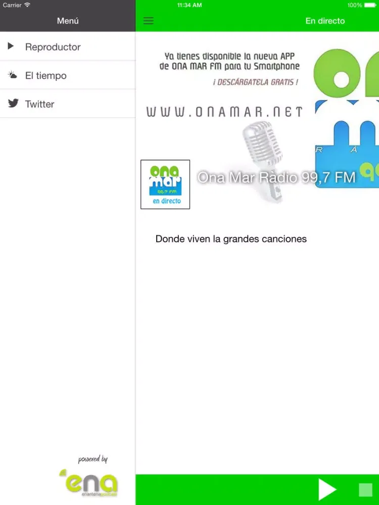 Rádio Ona Mar iPad  스크린샷