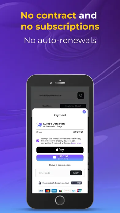 Capturas de tela do Esimatic: eSIM & Prepaid Data