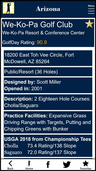 GolfDay Arizona 스크린샷