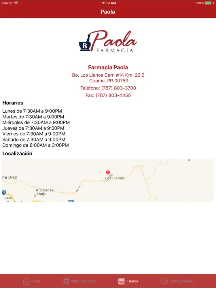 Capturas de pantalla de Farmacia Paola iPad 