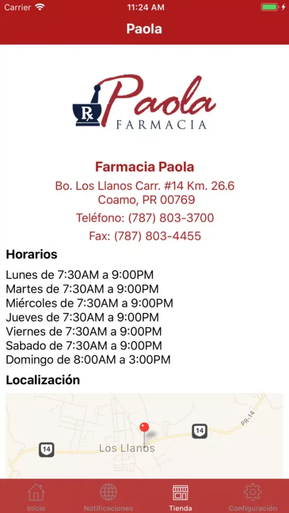 Capturas de pantalla de Farmacia Paola