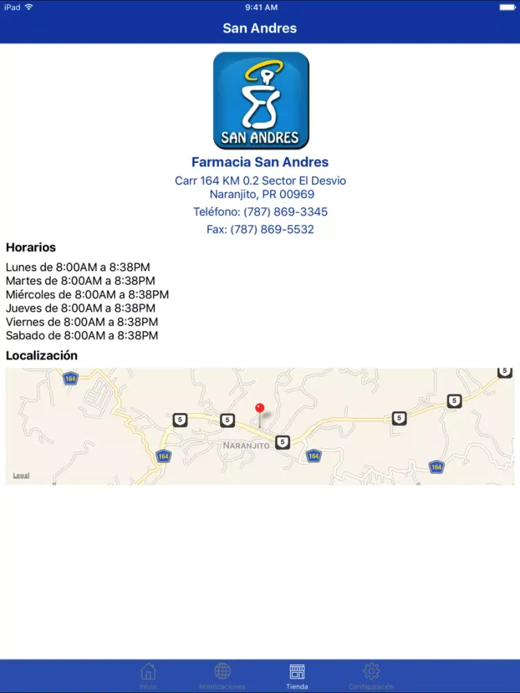 Capturas de pantalla de Farmacia San Andres iPad