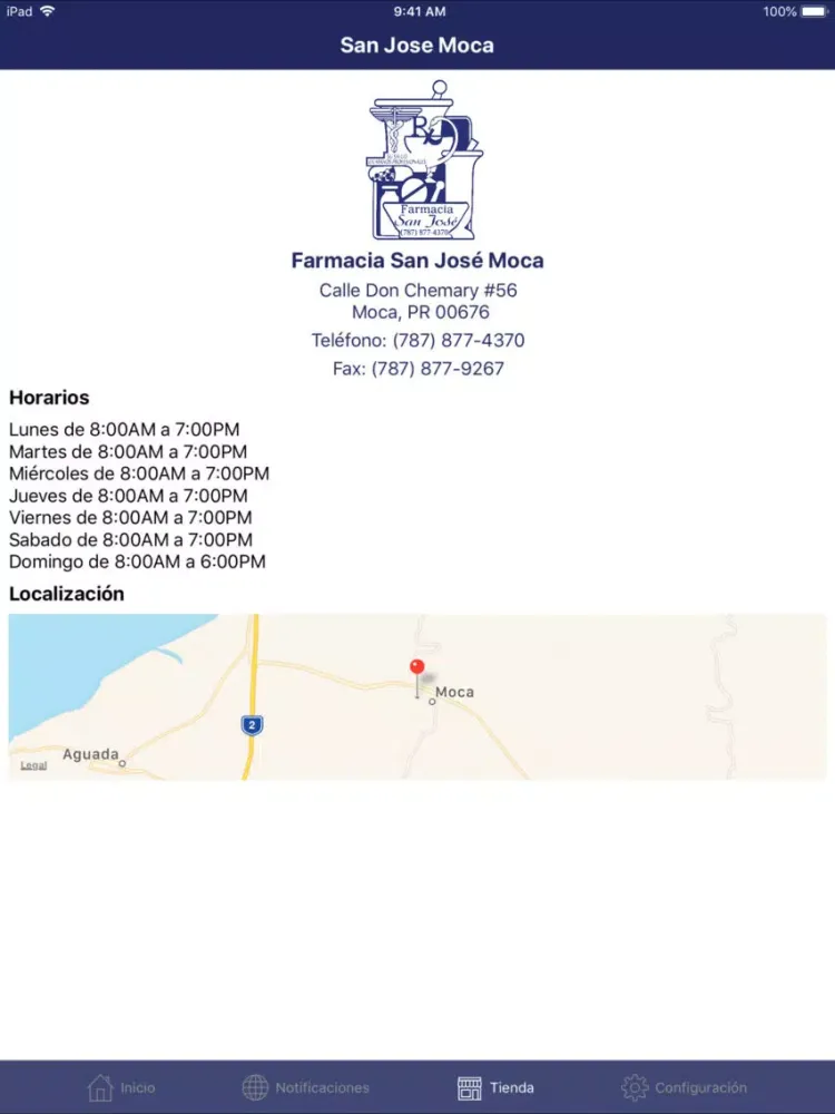 Farmacia San Jose Moca iPad 應用截圖