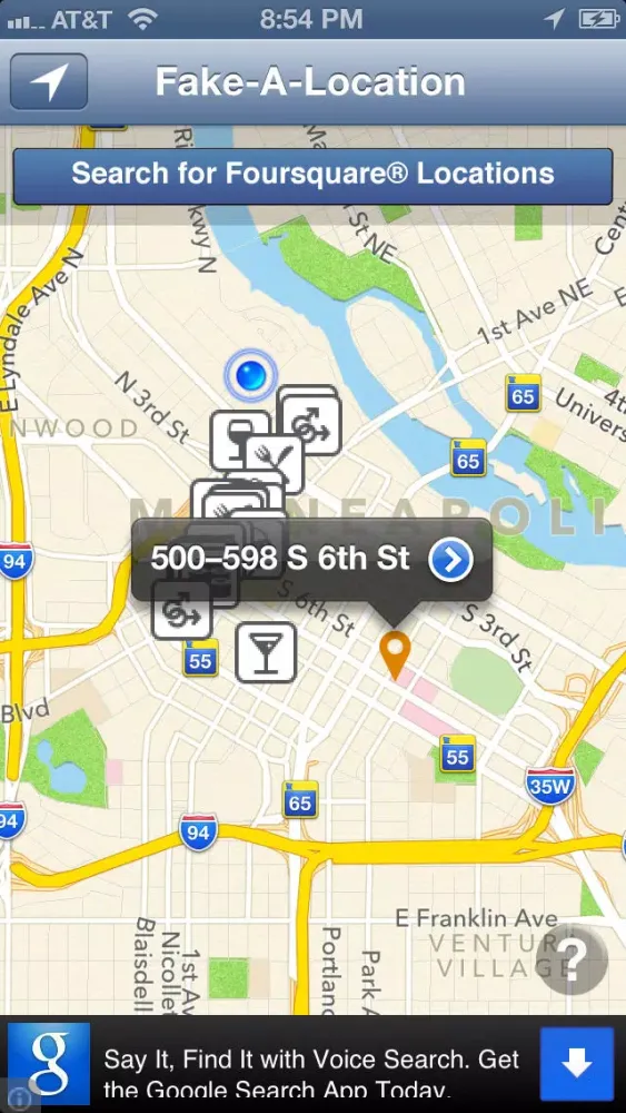 Fake-A-Location Free ™ スクリーンショット