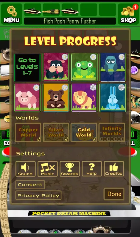 Pish Posh Penny Pusher应用截图