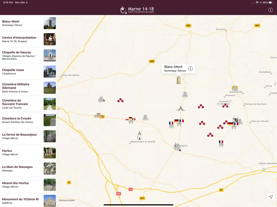 Captures d'écran de Marne 14-18 iPad