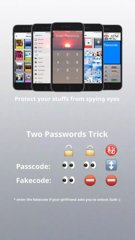 Zrzuty ekranu iSafe Fingerprint