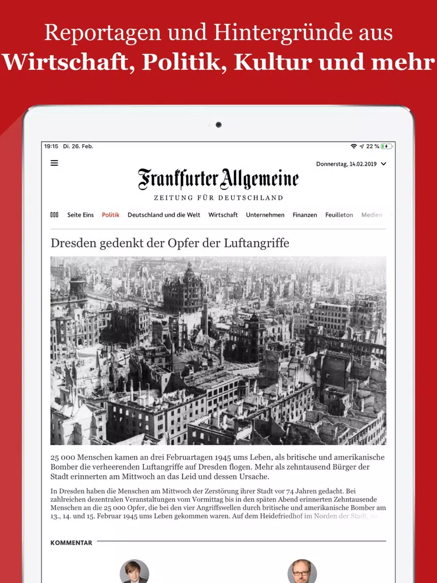 F.A.Z. Edition iPad  스크린샷