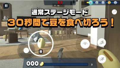 ภาพหน้าจอของ ハトリビング｜鳩がリビングで豆を食べるゲーム