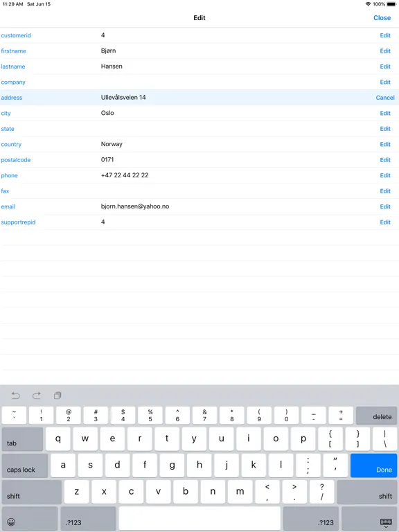 SQLite Mobile Client iPad  Screenshots