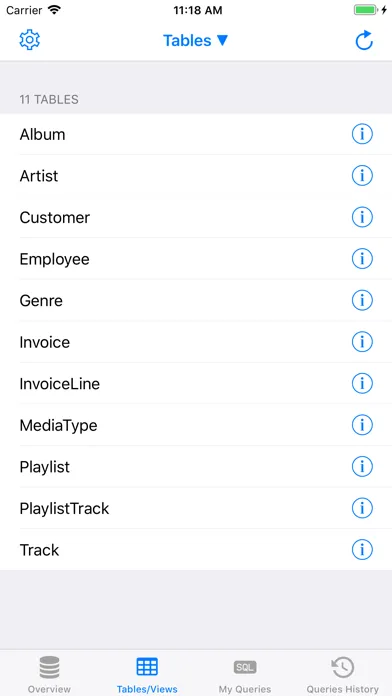 SQLite Mobile Client Screenshots