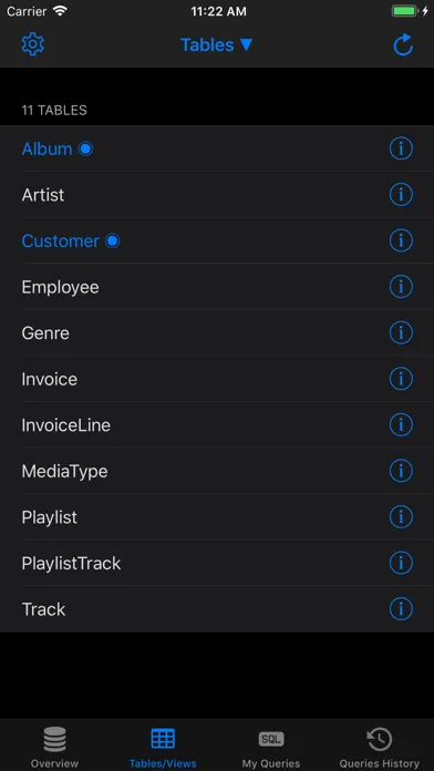 SQLite Mobile Client Screenshots