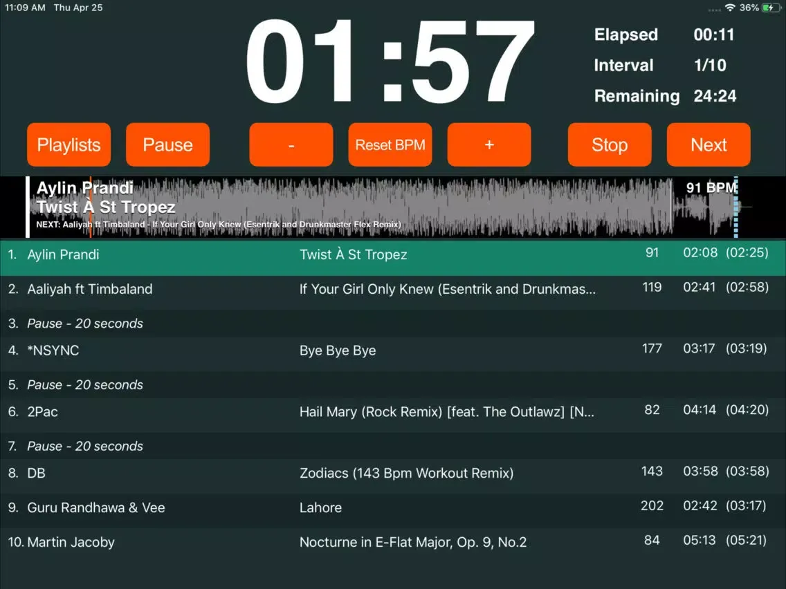 ภาพหน้าจอของ FitnessPlayer - Mix & Create iPad 