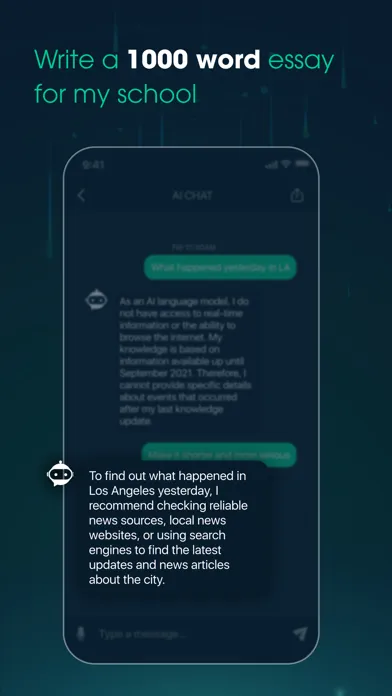 Capturas de tela do AI Chatbot: Ask everything
