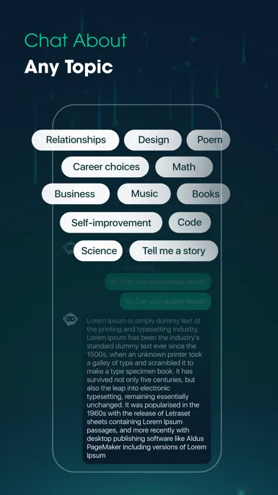 Capturas de tela do AI Chatbot: Ask everything