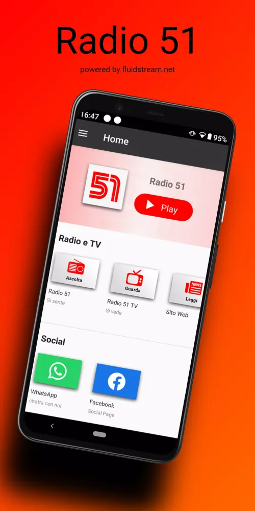 Screenshot di Radio 51