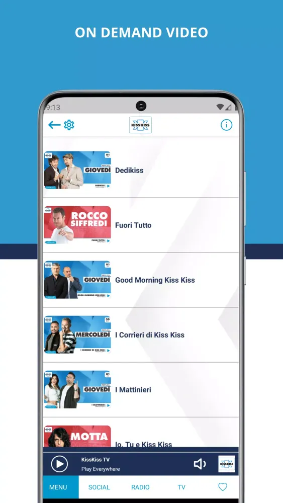 Tangkapan layar Radio Kiss Kiss
