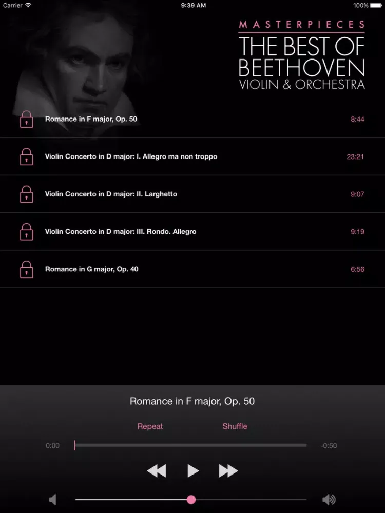 Beethoven: Violin&Orchestra iPad  سکرین شاٹس