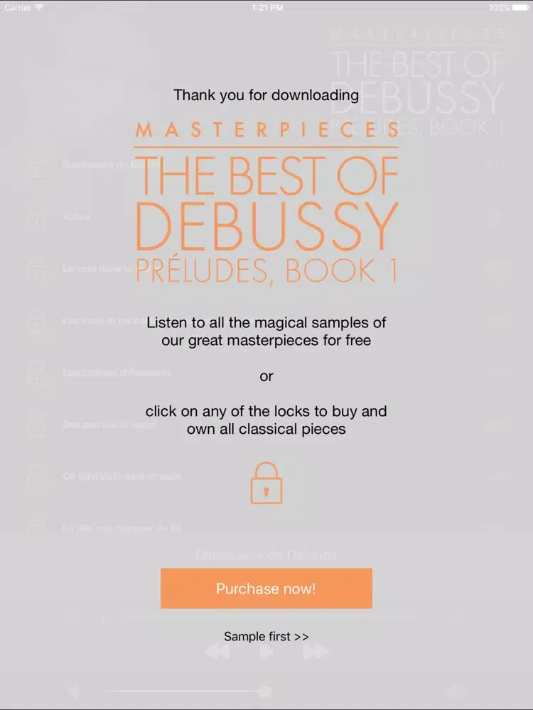 Debussy: Préludes, Book 1 iPad 應用截圖