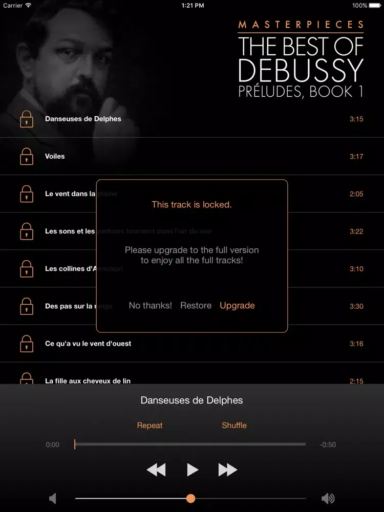Debussy: Préludes, Book 1 iPad 應用截圖