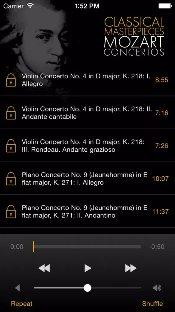 Capturas de pantalla de Mozart: Concertos