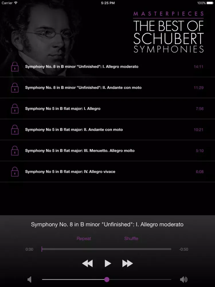 Captures d'écran de Schubert: Symphonies iPad 