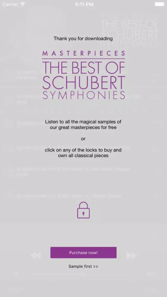 Captures d'écran de Schubert: Symphonies