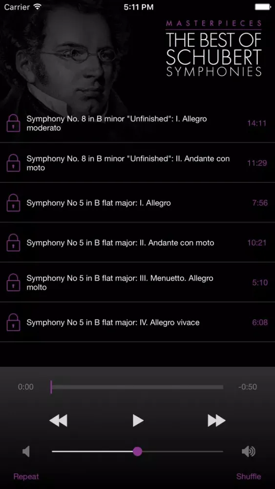 Captures d'écran de Schubert: Symphonies