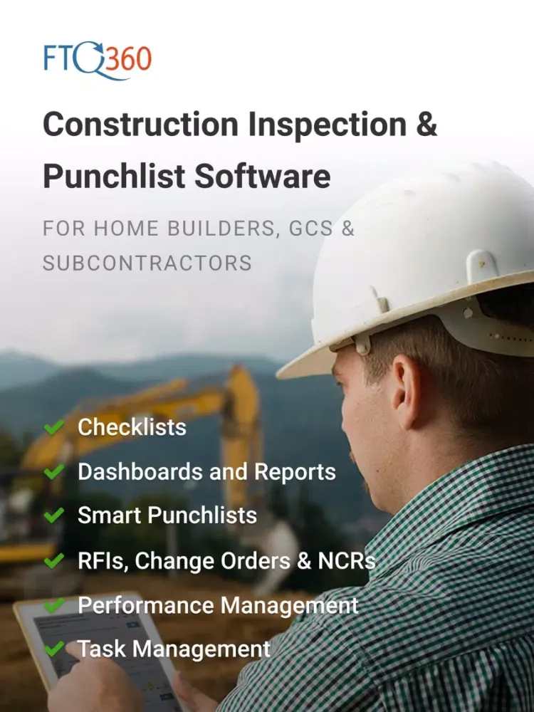 Capturas de tela do FTQ360 Construction Quality iPad 
