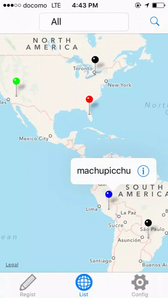 Screenshot di My Travel Map - Original map only for me.