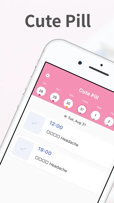 Captures d'écran de Cute Pill Reminder
