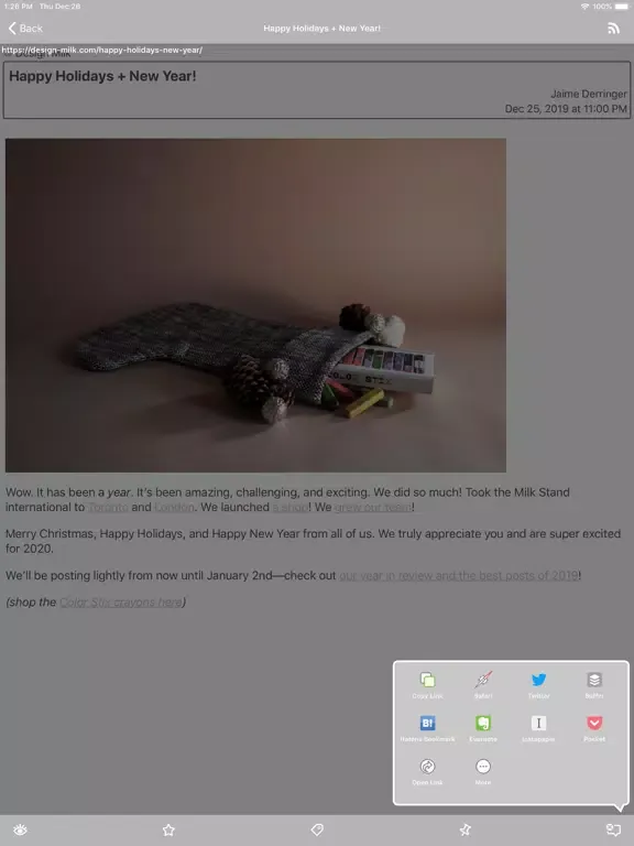 Tangkapan layar Sylfeed for iPad iPad 