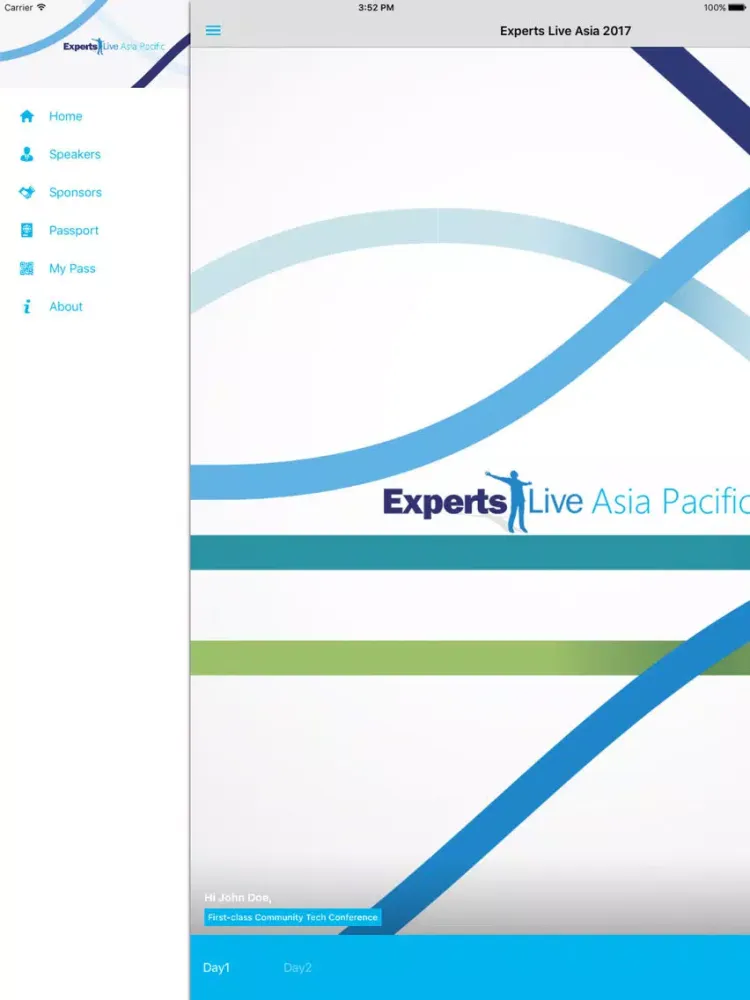 Ảnh chụp màn hình của Experts Live Asia 2017 iPad 