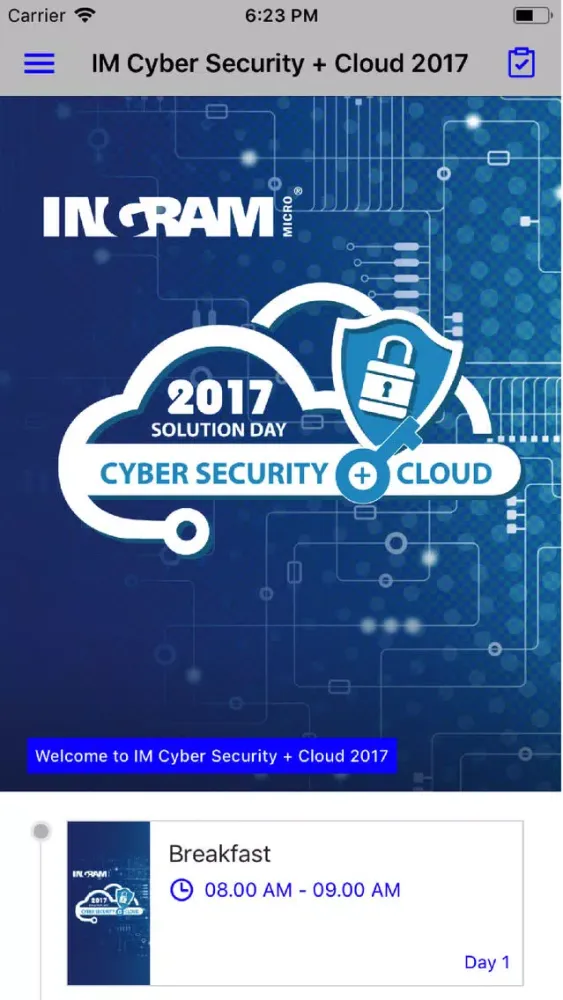 Tangkapan layar IM Cyber Security + Cloud 2017
