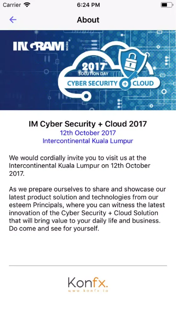 Tangkapan layar IM Cyber Security + Cloud 2017