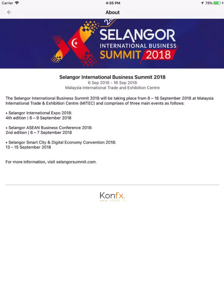 Capturas de pantalla de Selangor Summit iPad 