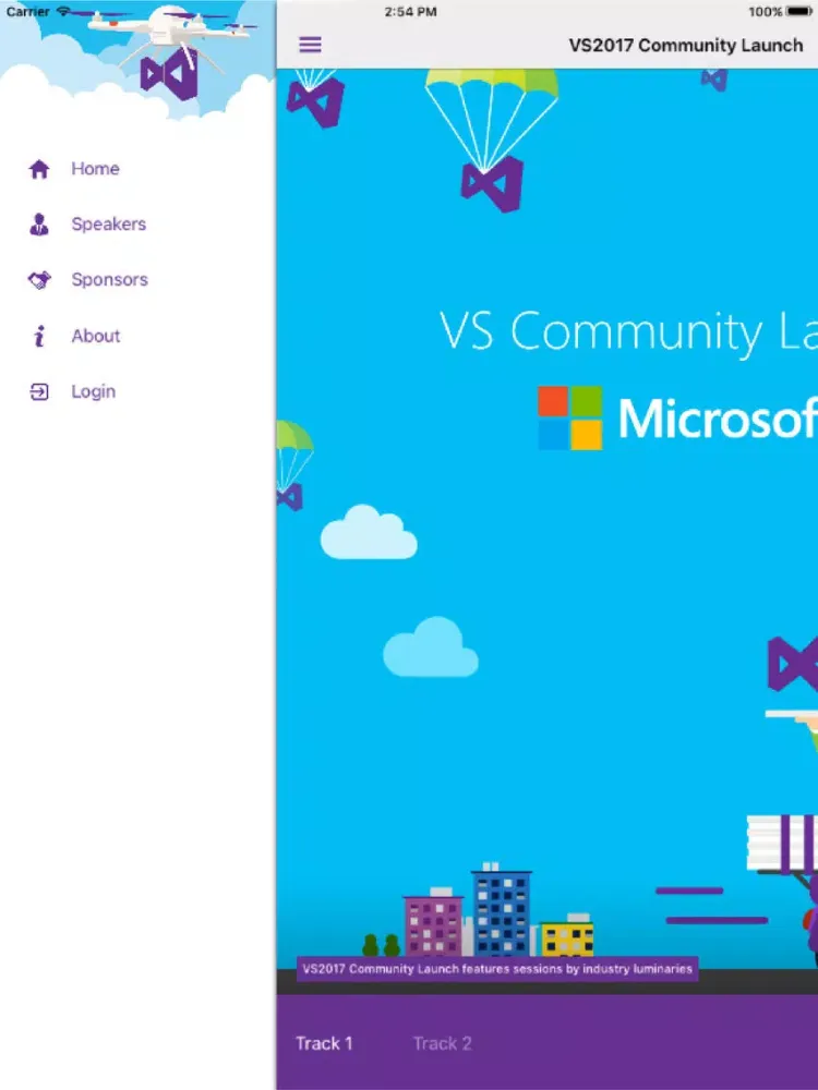 VS2017 Community Launch iPad  स्क्रीनशॉट