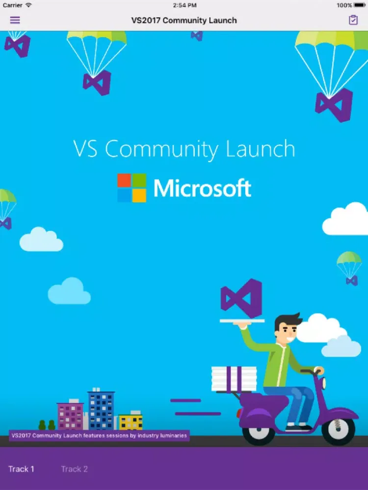 VS2017 Community Launch iPad  स्क्रीनशॉट