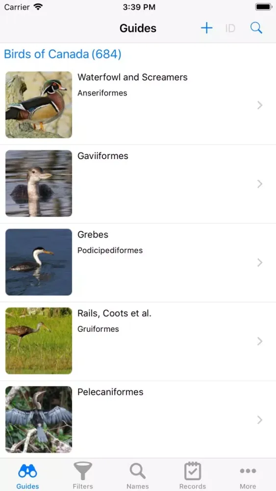 Screenshot di Canadian Birds