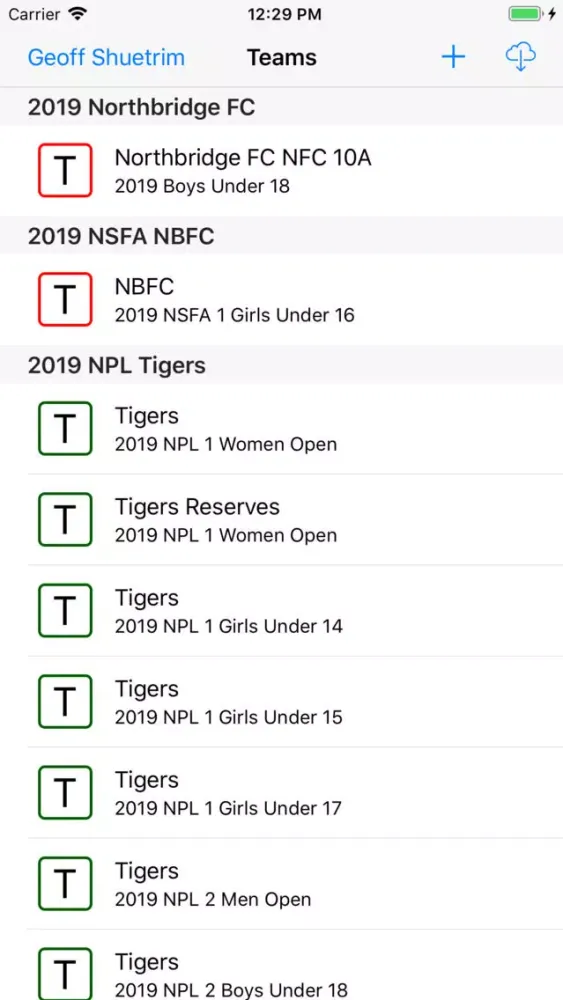Tangkapan skrin Football Stats