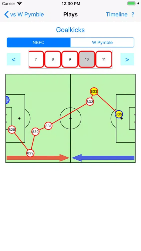 Tangkapan skrin Football Stats