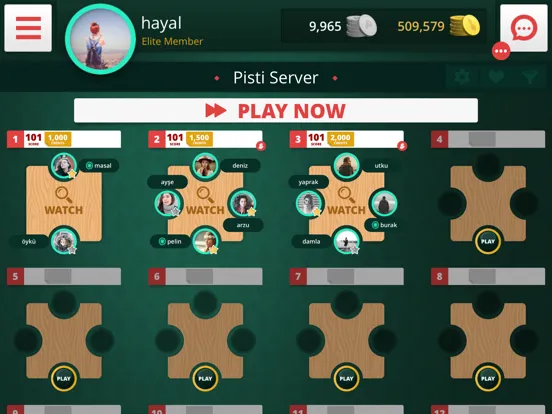 Pişti - Online iPad  Screenshots